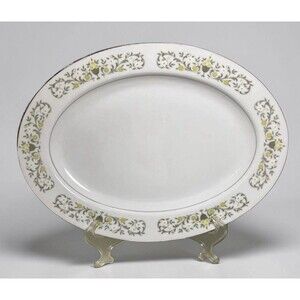 Sterling Florentine Japan Oval Platter — 14 3/8" Long, Fine China